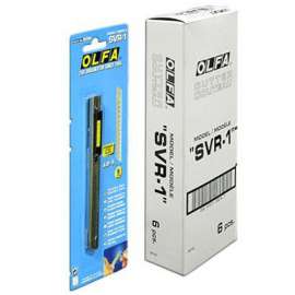 Нож OLFA SVR-1, 9мм из нерж. стали и полуавтофиксатором лезвия